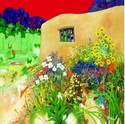Painting--Oil-LandscapeWildflowers Before Adobe Wall