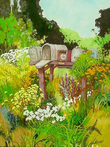 Painting-Landscape-Mailboxes, Ojo Sarco