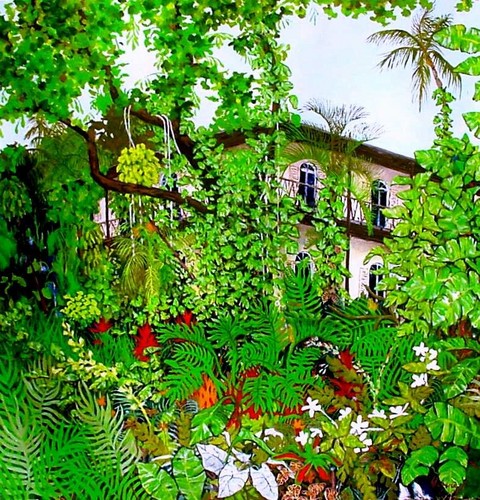 Painting-Landscape-South Garden, Hemingway Home, Key West
