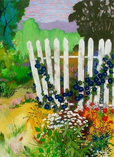 Painting-Landscape-Morning Glories