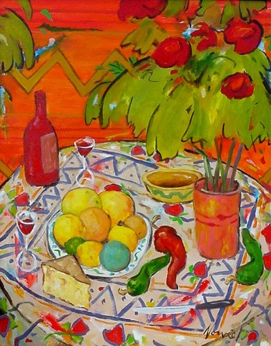 Painting-Still Life-Chiles & Fruit