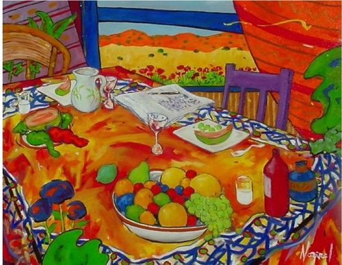 Painting-Placitas Morning Table