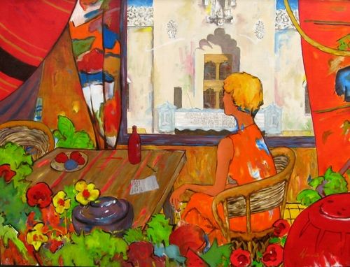 Painting-Impressionism-Across From The Lensic Theatre