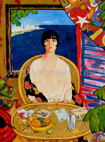Painting-Louise Brooks in Havana, 1928