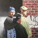 Three Young Men on Canal Street