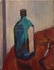 Painting--Oil-Still LifeEmpty Bombay Sapphire with Keys