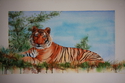 Painting--Watercolor-AnimalsTiger in Grass