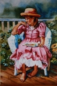 Painting--Watercolor-FigurativeJessica in Pink