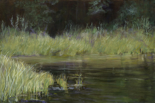 Painting-Landscape-Marshland On The Hudson