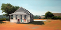 Nan Porter - Expressionist Painting Wellfleet, Truro, Cape Cod, beach, water, cottage, summer, shore, Nan, Nan Porter, Nan Porter Boston, happy, sunny, landscape, oil painting, horizontal - Expressionist Painting