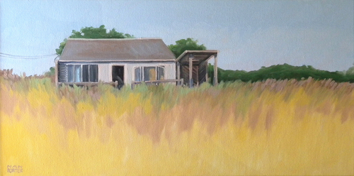 Painting-Expressionist-Wellfleet habor view