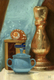 Painting--Oil-Still LifeGold Glass and Chocolate