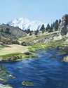 Painting--Oil-WesternHot Creek in Spring