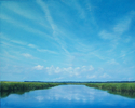 Painting--Oil-LandscapeMarshlands and Morning Skies