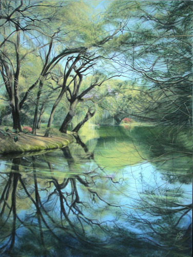 Print Making-Landscape-Mirrored Oaks