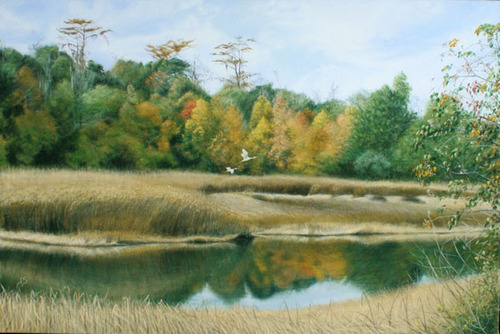 Print Making-Landscape-Fall Colors at Caw Caw