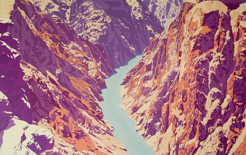 Painting-Landscape-Vishnu Schist, Colorado River