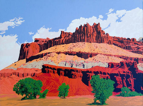 Painting-Landscape-Desert Escarpment