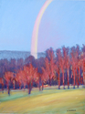 Neil Thompson - Expressionist Painting Moment of Magic
Neil Thompson, Spirit of Place, Genius Loci, pastel, contemporary landscape painting, Bethlehem Township, Hunterdon County, New Jersey, hills, trees, sunset, rainbow - Expressionist Painting
