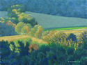 Painting--Pastels-ExpressionistFields At Sunset