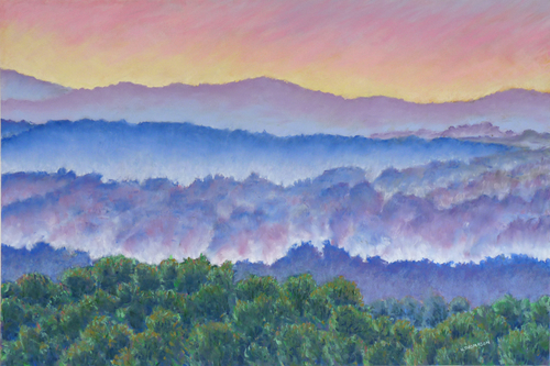 Painting-Color Field-Misty Ridges