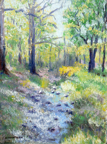 Painting-Brook In October (study)