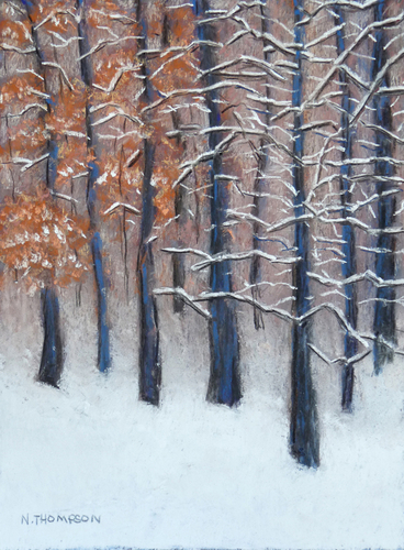 Painting-Impressionism-First Snow (study)