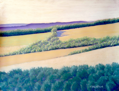 Painting-Impressionism-Fields Across The Way