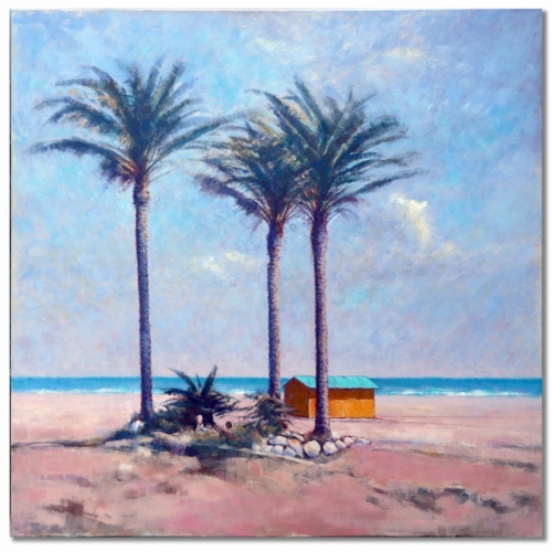 Yellow%20Hut%20with%20Palm%20Trees (large view)