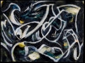Nina Ozbey - Expressionist Painting Nina Ozbey, Charlottesville, Virginia, bold, black and white, paper, abstact, aenergy - Expressionist Painting
