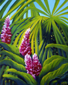 Painting--Acrylic-BotanicalGinger In The Palms