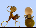 Digital Art--Photography-Still Liferooster takes egg for a ride