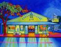 Painting--Acrylic-CityscapeGreen Parrot Bar
