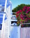 Painting-dolphins, hearts, & bougainvillea