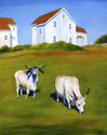 Painting--Acrylic-AnimalsBlock Island Brahmans