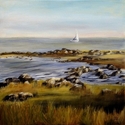 Painting--Acrylic-SeascapeView Near Compo Beach #2
