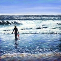 Painting--Acrylic-SeascapeJack At The Beach