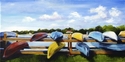 Painting--Acrylic-RealismKayaks at Roton Point #1