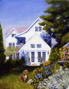 Painting--AcrylicHouse and Dog