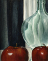 Painting--Acrylic-Still LifeApple and Bottle
