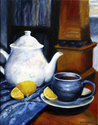 Painting--Acrylic-Still LifeTea With Lemon