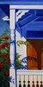 Painting--Oilhibiscus and a front porch