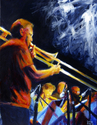 Jens Playing the Trombone