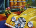 Painting--Acrylic-RealismYellow Car at Zumbach's