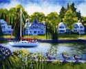 Painting--Acrylic-SeascapeGeese at the Five Mile River