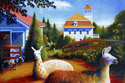 Painting-BLOCK ISLAND LLAMAS