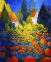 Painting--Acrylic-Landscapecountry pumpkins