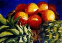 Painting--Acrylic-Still Lifepineapple & oranges