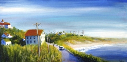 Painting-Seascape-Spring Street, Block Island #1