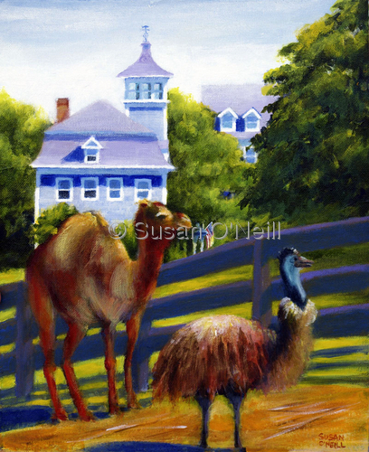 Painting-Animals-Camel and Emu at The Manisses
